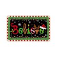 thumbnail image 1 of Christmas Doormat, Kitchen Floor Mat, Oil Absorbent Non Slip Entry Door Rug, Holiday Pattern Polyester Carpet, 40x60cm Red Green Indoor Decorative Home Blanket, 1 of 6