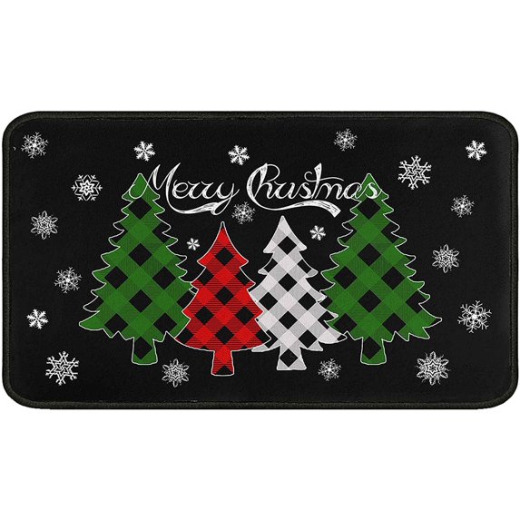 Christmas Doormat Outdoor Entrance Non-Slip Christmas Front Door Mat Xmas Decorative Washable Winter Holiday Welcome Doormat 17"x30" Merry Christmas Decor for Indoor Outdoor