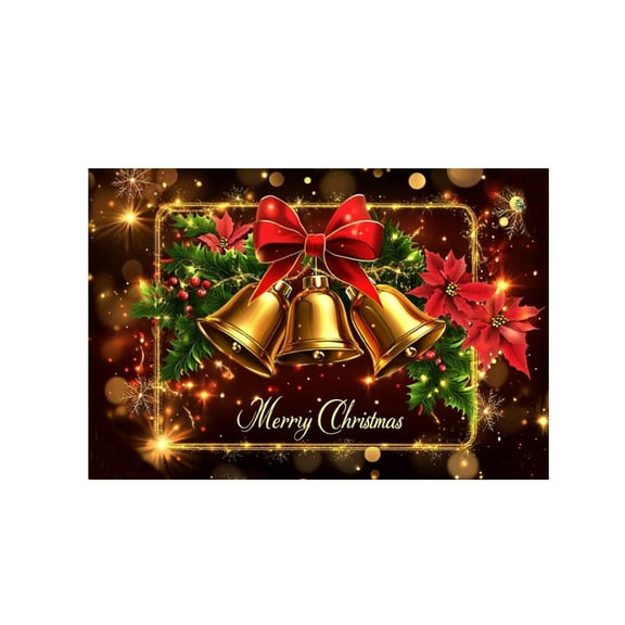 Christmas Doormat for Front Door, Red Absorbent Entryway Mat Non-Slip, Holiday Floor Carpet for Home Decor Indoor Outdoor Use(A)