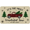 thumbnail image 1 of Christmas Doormats 17x30 Inch, Welcome Door Mats for Front Door, Winter Christmas Truck Farmhouse Plaid Outdoor Mats for Indoor or Outdoor Decorations,Merry Christmas Decor for Home, 1 of 6