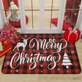 thumbnail image 1 of Christmas Doormats, Holiday Doormats, Festive Xmas Indoor Outdoor Entryway Mat, Non-Slip Low Pile Polyester Decorative Welcome Doormat for Front Door Porch Patio 16x24 Inches Multicolor, 1 of 7