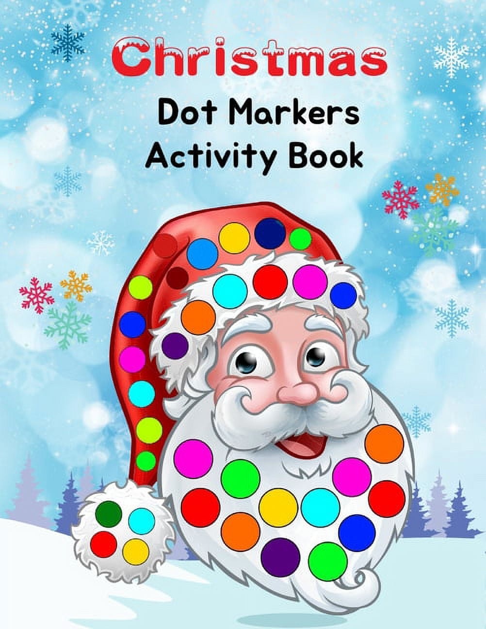 Christmas Dot Markers Activity Book Easy Guided BIG DOTS Art Paint