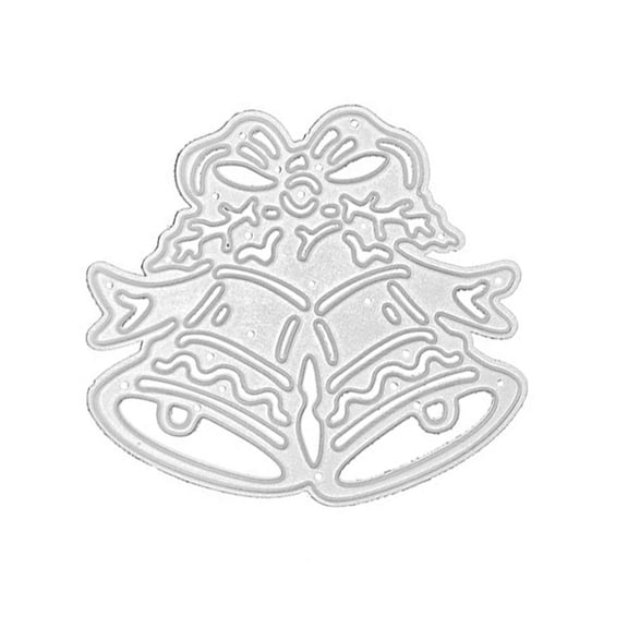 Christmas Double Bell Carbon Steel Cutting Dies DIY Scrapbooking Photo Album Embossing Paper Cards Making Stencil Decorative Cards Edges Crafts