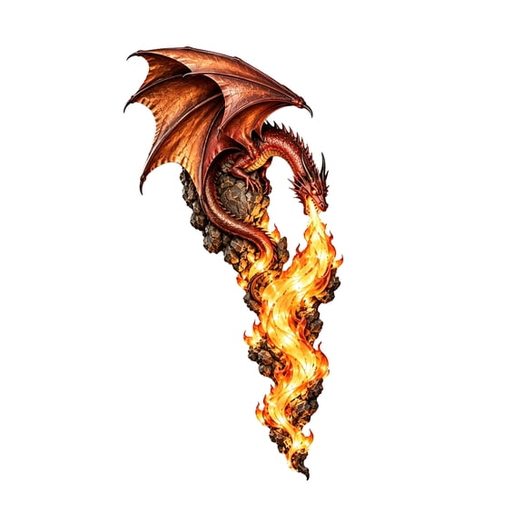 Christmas Dragon Wall Decoration, Lighted Flame Dragon Hanging Sign for Home Indoor Holiday and Party Decor