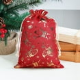 thumbnail image 1 of Christmas Drawstring Bags Bulk Large Xmas Gild Drawstring Cloth Gift Bags 12 x 16 Inch Gift Wrapping Storage Sack for Party Favor, 1 of 8