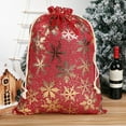 thumbnail image 1 of Christmas Drawstring Bags Bulk Large Xmas Gild Drawstring Cloth Gift Bags 12 x 16 Inch Gift Wrapping Storage Sack for Party Favor, 1 of 8