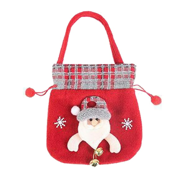 Christmas Drawstring Bags Reusable Xmas Gift Bags Santa Gifts Bags Christmas Doll Gift Bags