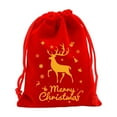 thumbnail image 1 of Christmas Drawstring Candy Bag – Red Cloth Packaging Pouch for Fruit, Treats, Small Gifts or Holiday Storage – Reusable Gift Bag, 1 of 5