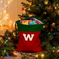 thumbnail image 1 of Christmas Drawstring Gift Bag with Santa & Snowflake Design - 12" x 15" Reusable Polyester Holiday Storage Bag for Small Gifts & Decorations Red, 1 of 6