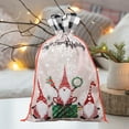 thumbnail image 1 of Christmas Drawstring Gift Bags 2-Pack, 22x14 Inch Linen-like Reusable Storage Bags with Gnome & Plaid Design for Holiday Wrapping Multicolor, 1 of 6