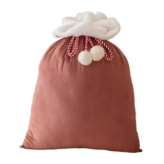 Christmas Drawstring Gift Bags 40x60cm, Festive Santa Holiday Treat Bags for Candy, Toys & Presents, Reusable Velvet Party Favor Pouch for Xmas Decorations