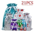 thumbnail image 1 of Christmas Drawstring Gift Bags Set, Festive Holiday Party Favor Pouches, Reusable Decorative Treat Bags for Xmas Presents Wrapping, Stocking Stuffers, Secret Santa, Office Exchange, Family Gatherings, 1 of 6