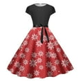thumbnail image 1 of Christmas Dress Christmas Party Dress Women's Christmas Elegant Knee Length Sleeveless Party Dress, 1 of 3