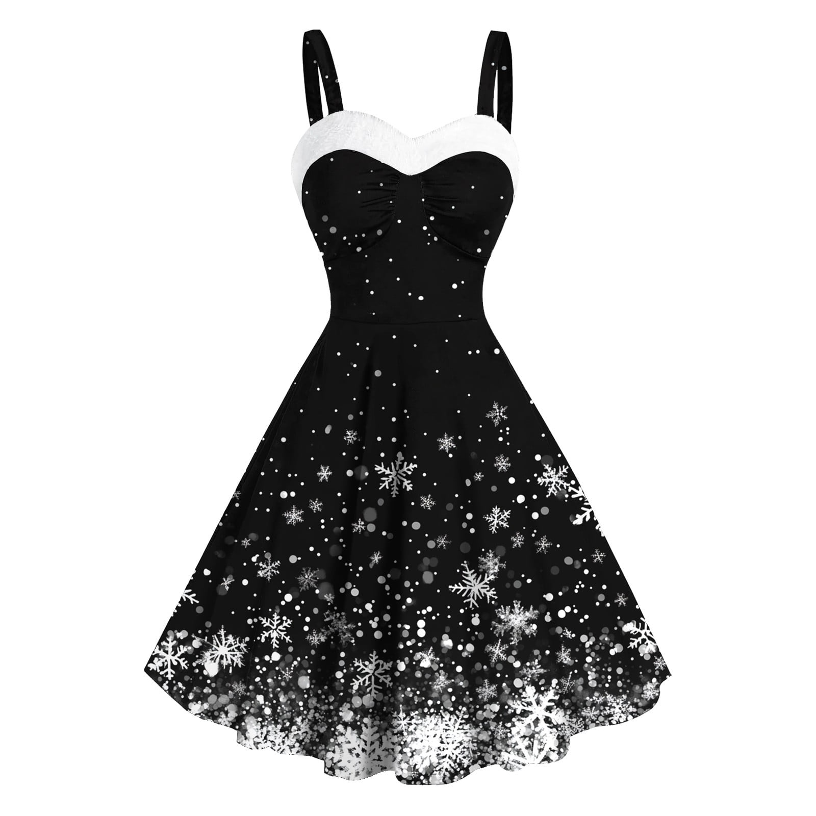 white christmas dresses Women's Candy Cane Lane Sequin V Neck Dress | Festive Holiday Dress | High Strength & Durable Material with Stretch | Red/Silver main image 1