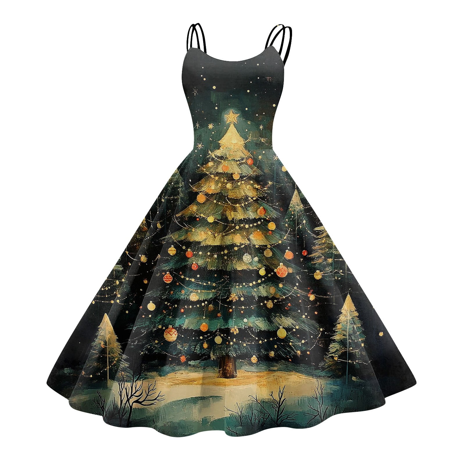 Christmas Dresses for Women 2024 Trendy Spaghetti Strap Dresses