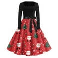 Christmas Dresses for Women 2024 Trendy Xmas Snowflake Print 1950s