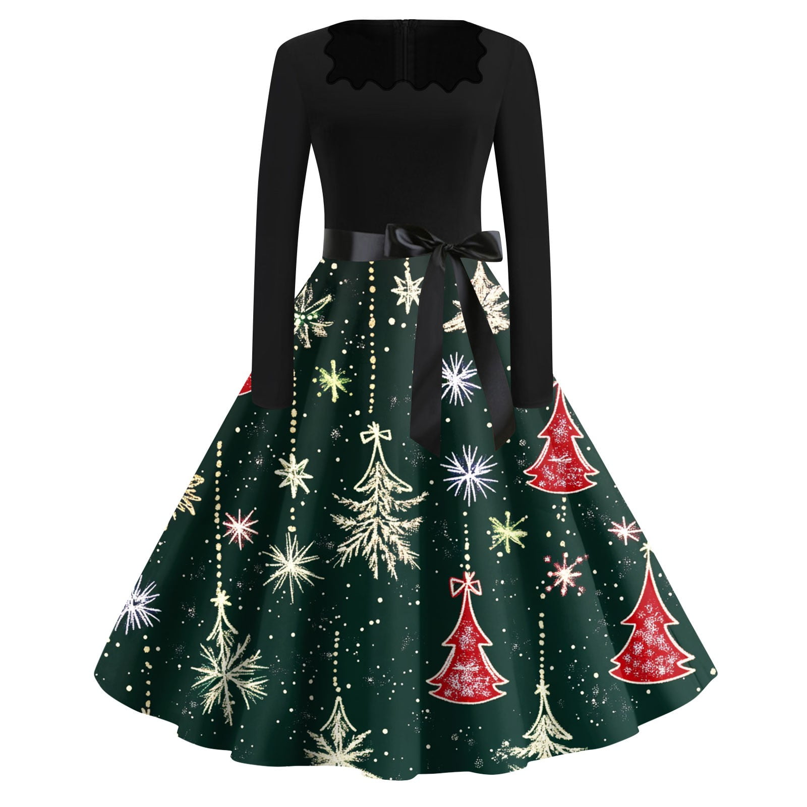 Christmas Dresses for Women Plus Size Christmas Costumes Cute Snowflake