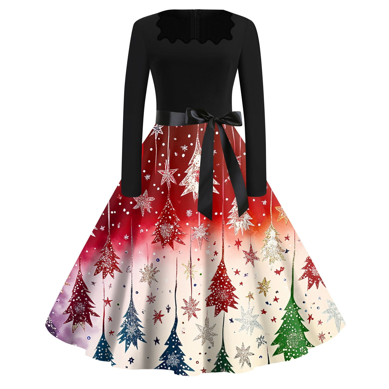 Christmas Dresses for Women Plus Size Christmas Costumes Glitter Xmas