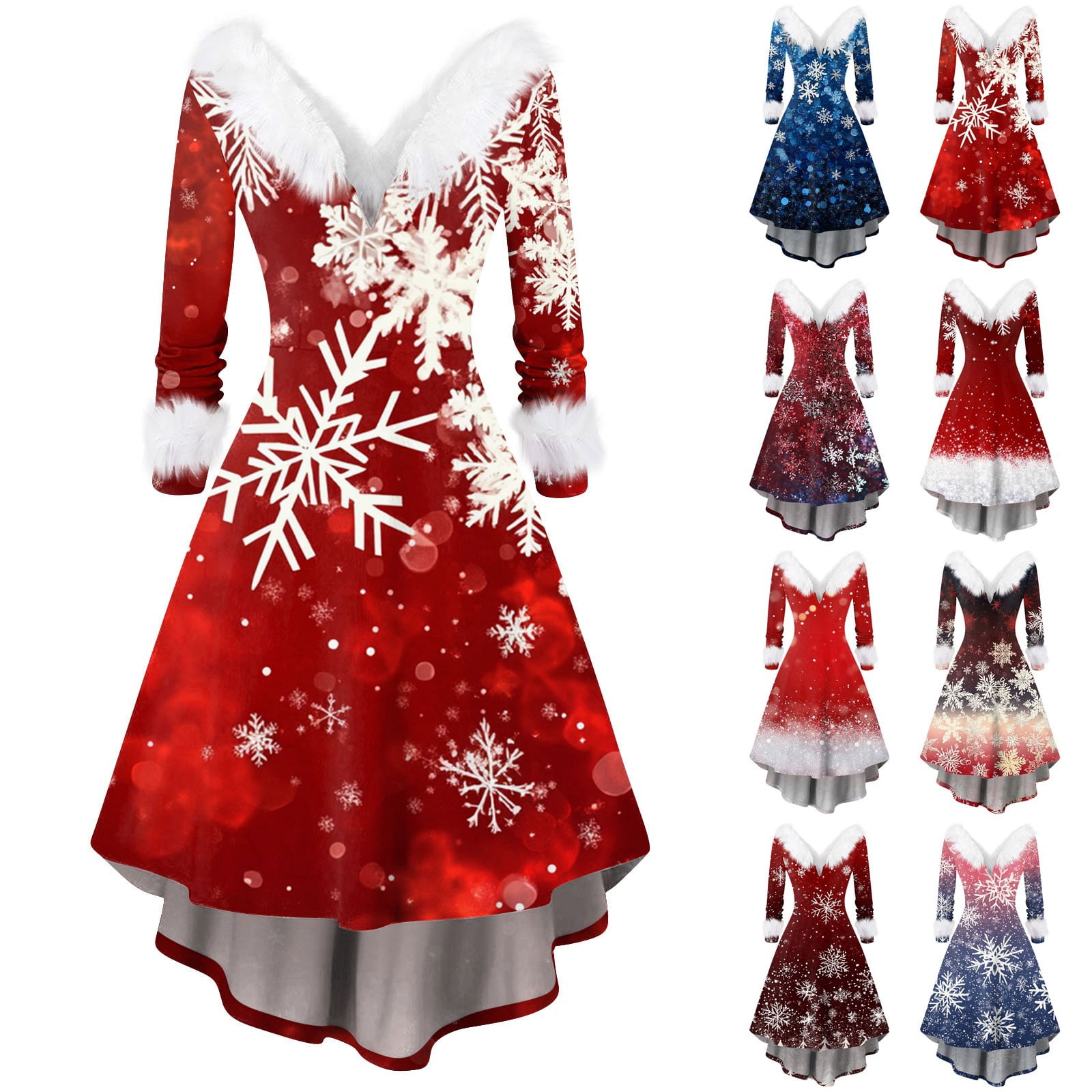Christmas Dresses for Women Women's Fashion Vneck Casual Slim — free download