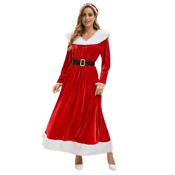 Christmas Dresses for Women 2025 Holiday Dress for Women Elegant Party Dress for Festive Santa Performance Holiday Celebration Gown