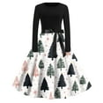 Christmas Dresses for Women Clearance Long Sleeve Crew Neck 2024 Fun
