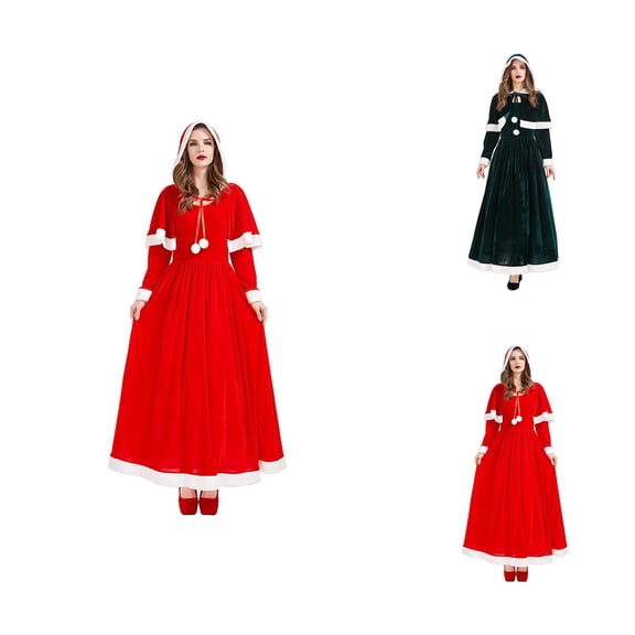 Christmas Dresses for Women, Corset Santa Gown, Women Festive Dress for Holiday Dinner & Evening Events