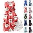 thumbnail image 1 of Christmas Dresses for Women Ladies Fashion Christmas Print Lapel Button-Down Seven-Quarter Cuff Strap-Up Dress for Christmas Party,Red,2XL, 1 of 5