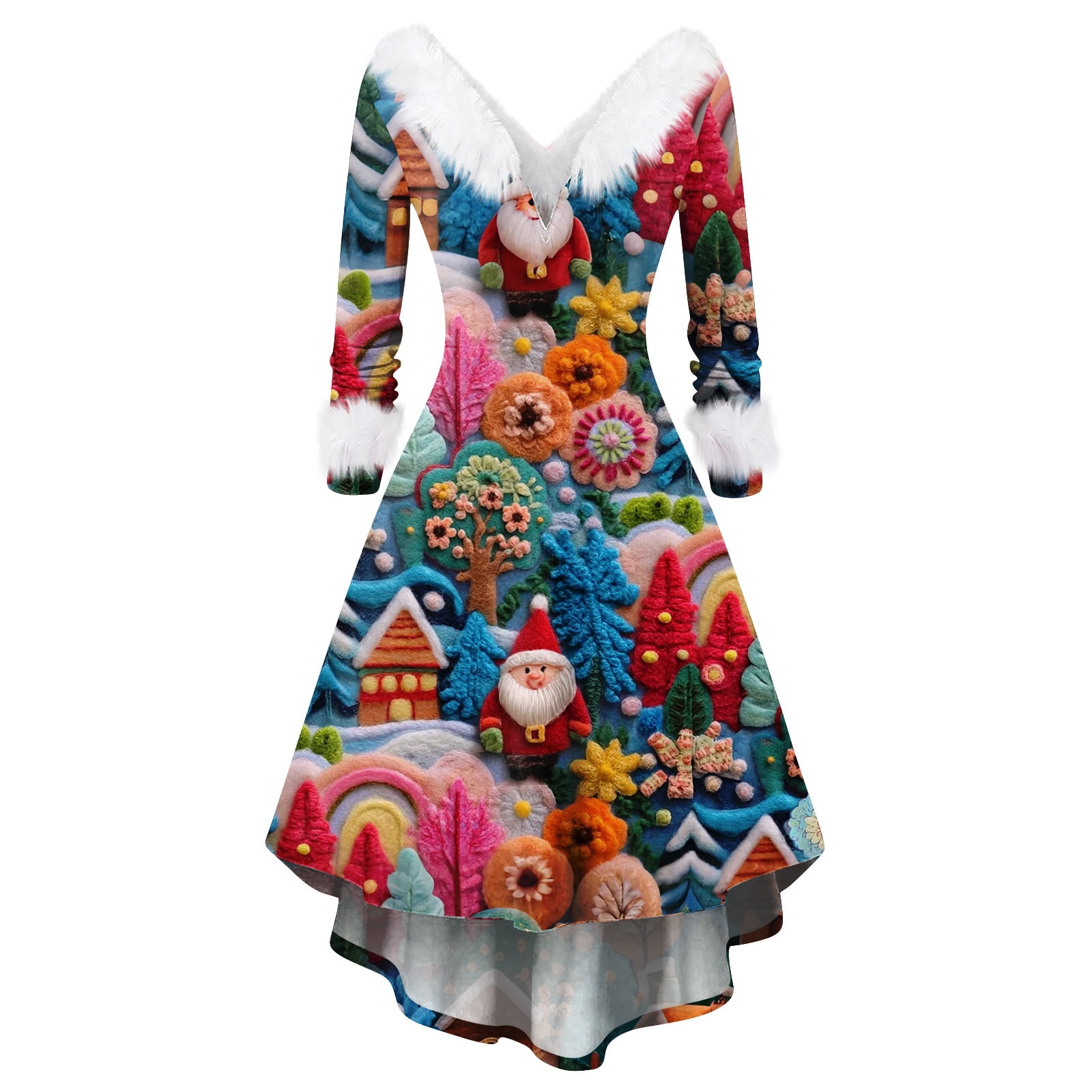 green emerald velvet dress Red 1950s Solid Plush Christmas Dress