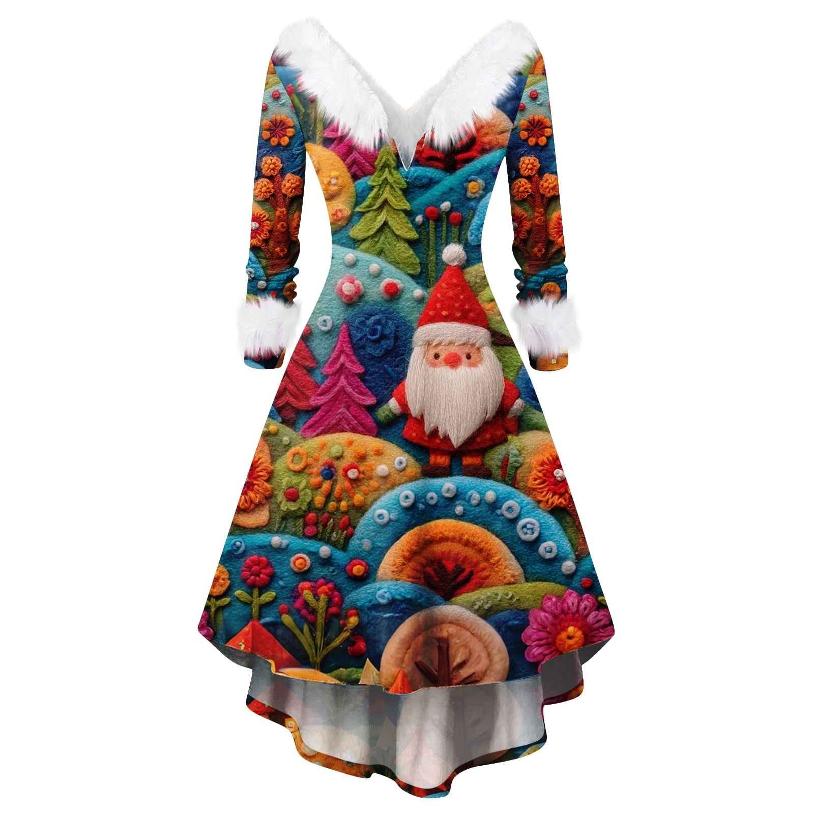 chinese dress ladies Women's Red Plaid Christmas Dress – Long Sleeve Holiday Mini Dress – OUT OF  THE BLUE main image 0