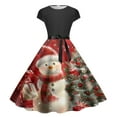 thumbnail image 1 of Christmas Dresses for Womens Christmas Outfit Women's Christmas Elegant Knee Length Sleeveless Party Dress, 1 of 3