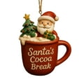 thumbnail image 1 of Christmas Drink Ornaments Set of 12, Festive Reusable Plastic Cup Toppers for Holiday Parties, Fun Santa Snowman Decorations for Cocktails, Hot Chocolate, and Christmas Decor, 1 of 1