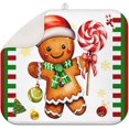 thumbnail image 1 of Christmas Drying Mat for Kitchen Counter 16" X 18" Gingerbread Dish Drying Mat for Kitchen Decor Gold Bells and flowers Xmas Drying Mats For Home Counter Drying Mats For Dishes Dish Mat Drying Mat, 1 of 7
