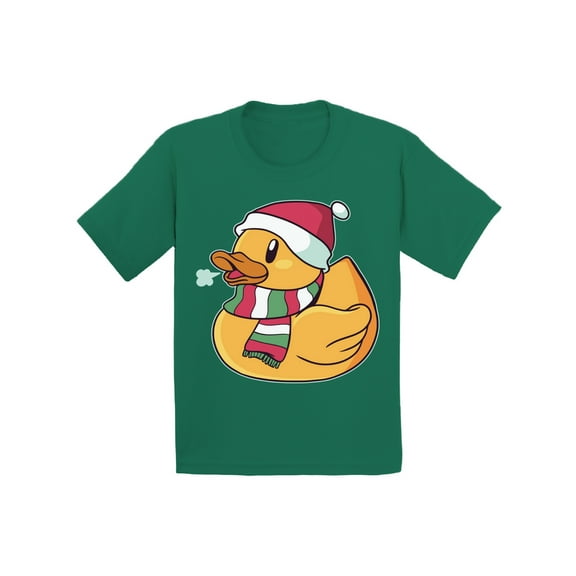 Christmas Duck Kids Shirt Xmas Toddler T-Shirt for Children Girls Boys Happy Holidays New Year Gifts