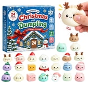 Christmas Dumpling Advent Calendar 2026, 24 Days Mystery Countdown Blind Box with Kawaii Dumpling Toys, Sensory Fidget Stress Relief Gifts for Party Favors & Stocking Stuffers