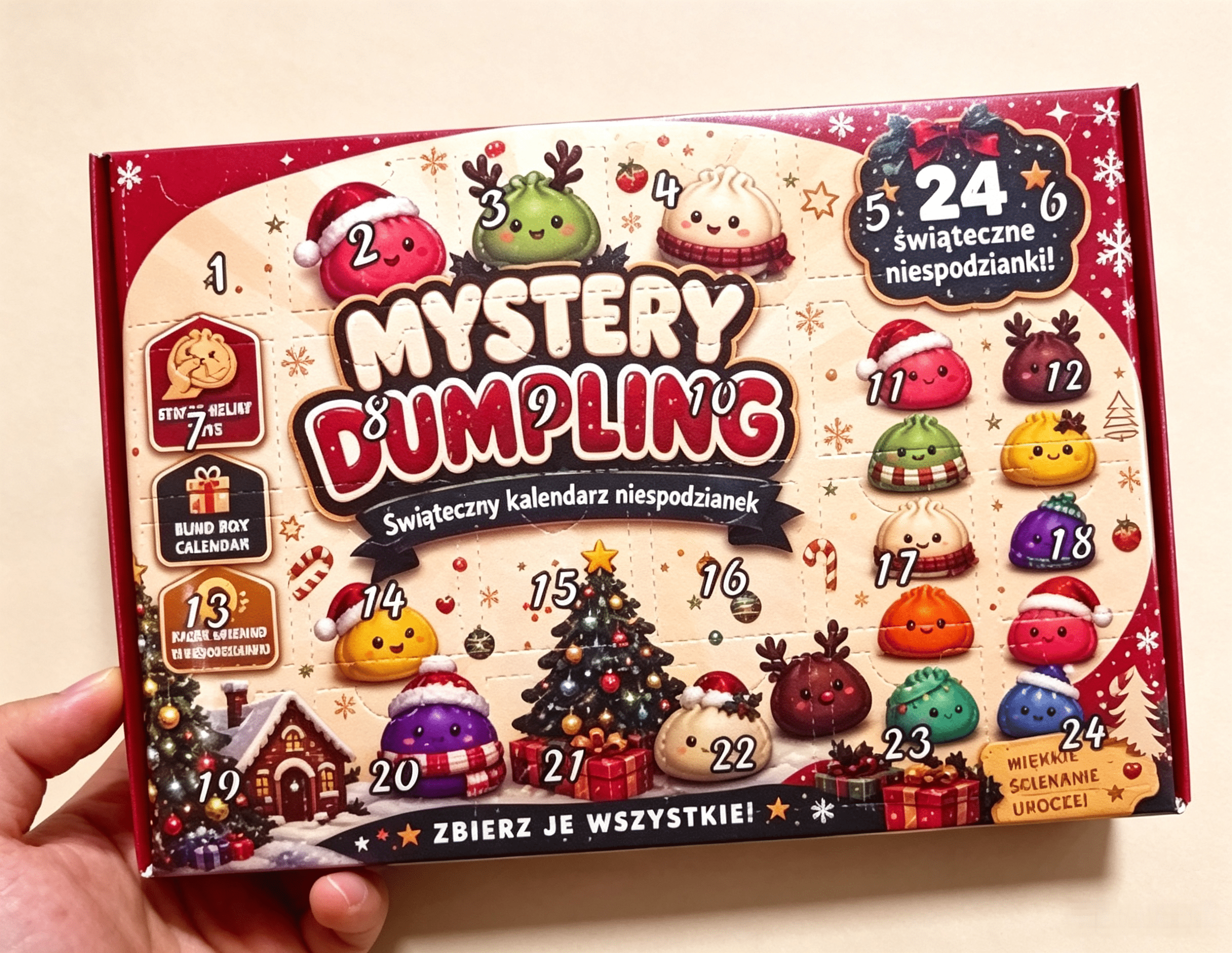 Christmas Dumpling Advent Calendar 2026, Dumpling Squishy Mystery Countdown Advent with 24 Surprise Gifts for Party Favors & Stocking Stuffers, Soft Stress Relief Squeeze Fidget Toys for Anxiety