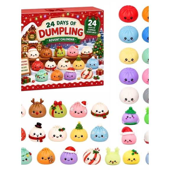 Christmas Dumpling Advent Calendar 2026 Squishy Mystery Box 24 Pcs