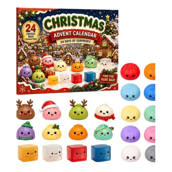 Christmas Dumpling Advent Calendar 2026 Squishy Mystery Box 24 Pcs