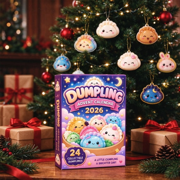 Christmas Dumpling Advent Calendar, Acrylic Hanging Ornaments with Daily Holiday Countdown Surprises, Festive Tree Decorations and Collectible Pendants for Seasonal Displays and Gift Giving
