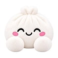 thumbnail image 1 of Christmas Dumpling Plush, Cute Stuffed Bun Toy With Bamboo Steamer Basket, Kawaii Holiday Gift, White Steamed Bun, 5.9 In, 1 of 6