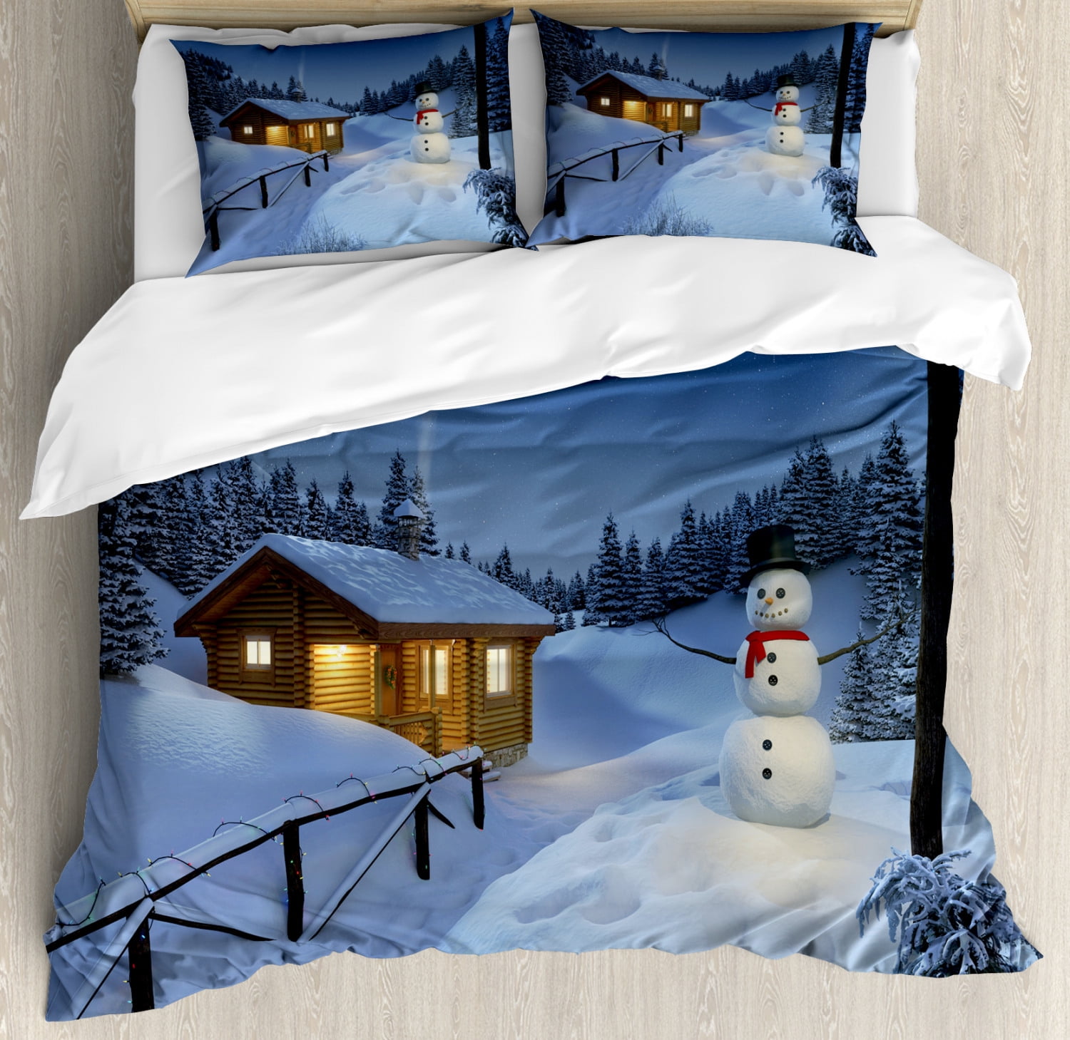 Ambesonne Christmas Modern & Contemporary Duvet Cover Set