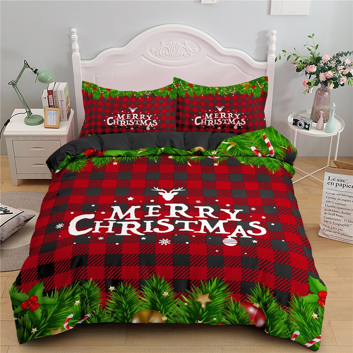 Christmas 2024 plaid pillowcases