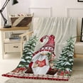 thumbnail image 1 of Christmas Dwarf Throw Flannel Blanket 50x60In Winter Snowflakes Christmas Trees Vintage Super Soft Cozy Bed Blanket, Lightweight Plush Fuzzy Bed Throw for Bedroom Sofa Couch Living Room, 1 of 4