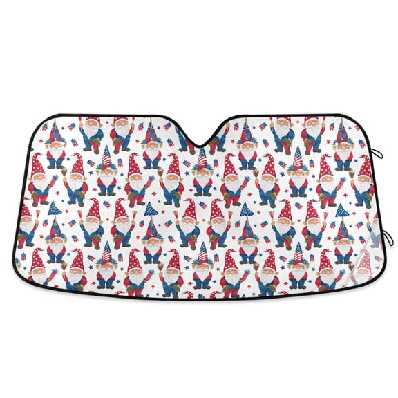 Christmas Dwarf and Star Car Windshield Sun Shade Foldable Car Front Window Visor Heat and UV Protection 55x27.6