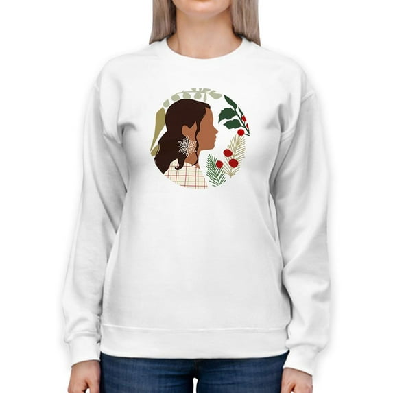 Christmas Earring Collection D. Sweatshirt Women -Victoria Barnes Designs, Female Small
