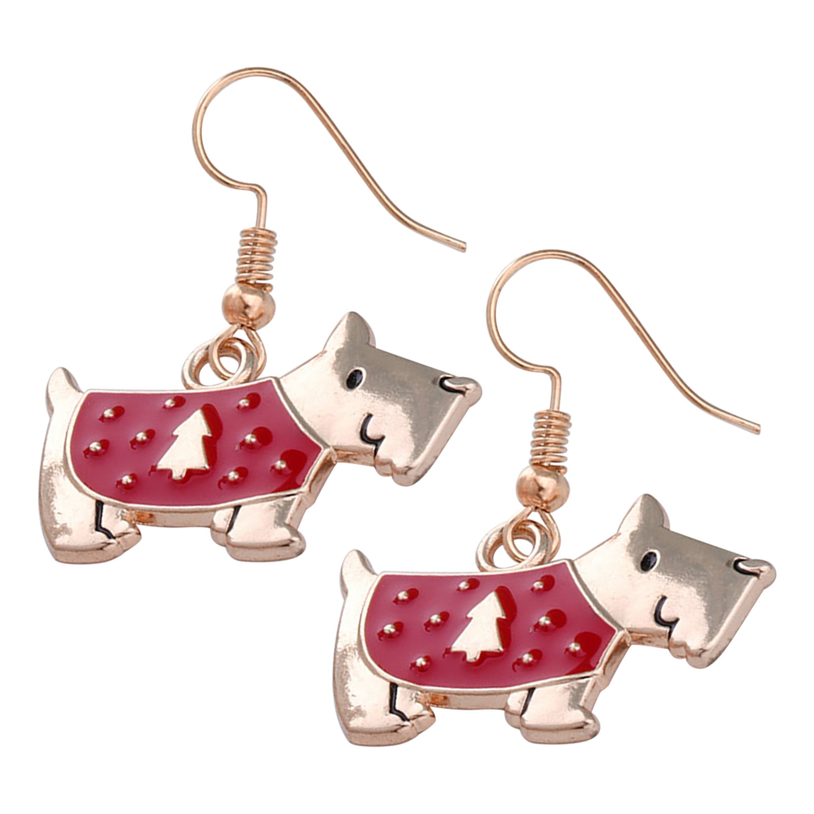 Christmas Earrings Cute Dog Drop Earrings Stud Earrings Christmas