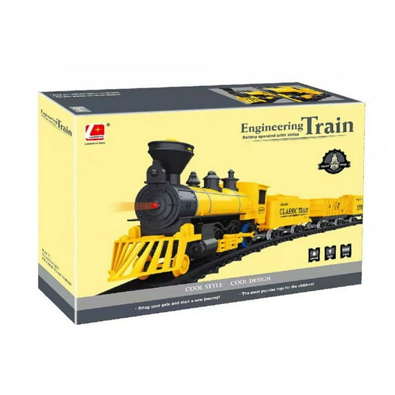 Christmas Electric Rail Car Mini Train Set Light Toys