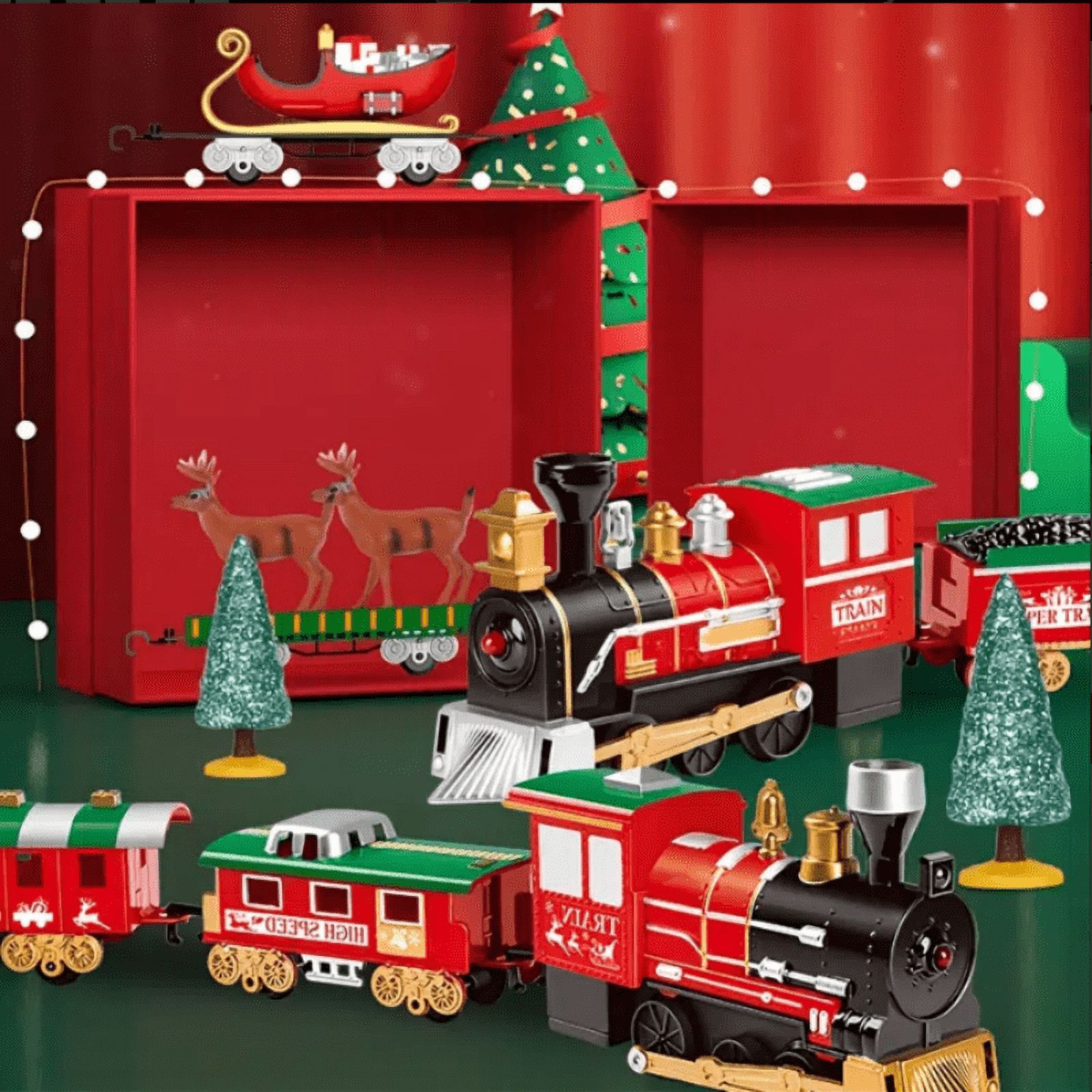 Christmas Electric Rail Car Train Toys Christmas Tree Railway Car With