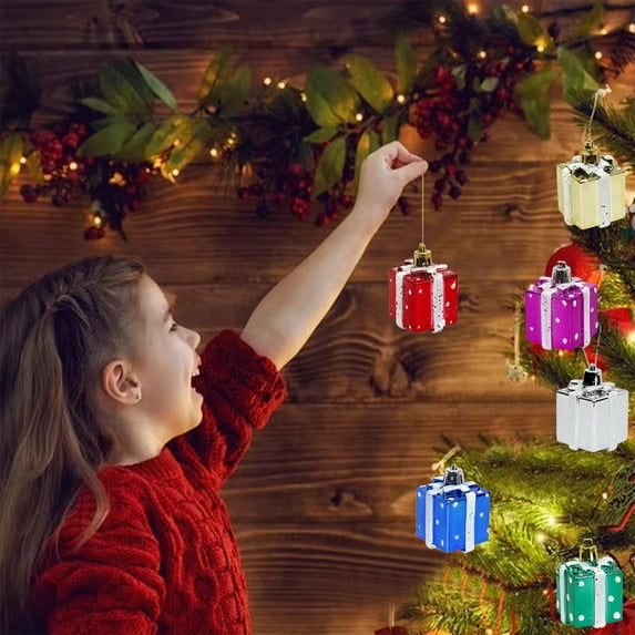 Christmas Electroplating Bright Light Gift Pack Colorful Christmas Decoration Christmas Tree Pendant Hanging Ornament