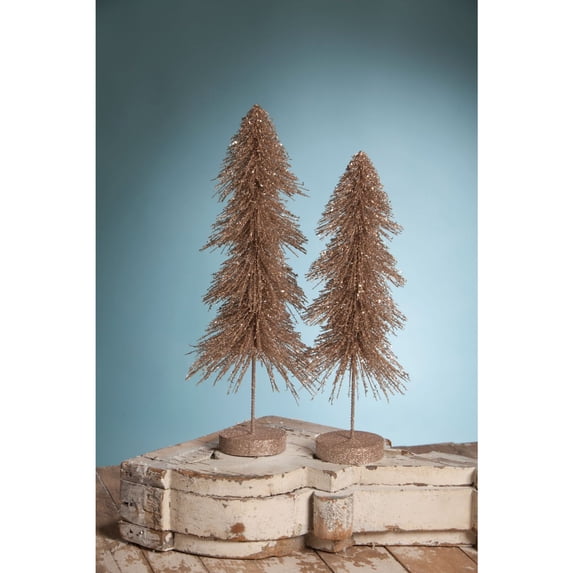 Christmas Elegant Downswept Sisal Trees Plastic Holiday Decor Glittered Sn7481