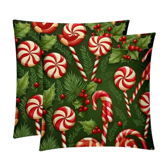 Christmas Elegant Velvet Throw Pillow Covers and Inserts - Set of 2, Available in 16x16, 18x18, 20x20 Inches for Home Decor, Unique Patterns for Sofa